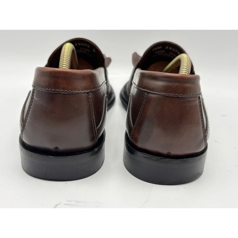 Bass Weejuns Men's Brown Leather Kiltie Tassel Loafers – Classic Dress Shoes